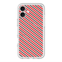 スリムプロテクションプレミアムケース with MagSafe［ Small Stripe - Red × Black ］