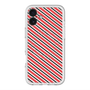 スリムプロテクションプレミアムケース with MagSafe［ Small Stripe - Red × Black ］