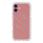 スリムプロテクションプレミアムケース with MagSafe［ Small Stripe - Red × Black ］