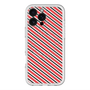 スリムプロテクションプレミアムケース with MagSafe［ Small Stripe - Red × Black ］