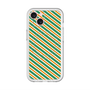 スリムプロテクションプレミアムケース with MagSafe［ Small Stripe - Green × Orange ］