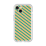 スリムプロテクションプレミアムケース with MagSafe［ Small Stripe - Green × Orange ］
