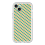 スリムプロテクションプレミアムケース with MagSafe［ Small Stripe - Green × Orange ］