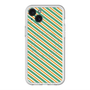 スリムプロテクションプレミアムケース with MagSafe［ Small Stripe - Green × Orange ］