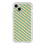 スリムプロテクションプレミアムケース with MagSafe［ Small Stripe - Green × Orange ］