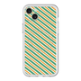 スリムプロテクションプレミアムケース with MagSafe［ Small Stripe - Green × Orange ］