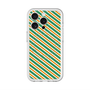 スリムプロテクションプレミアムケース with MagSafe［ Small Stripe - Green × Orange ］