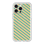 スリムプロテクションプレミアムケース with MagSafe［ Small Stripe - Green × Orange ］