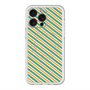 スリムプロテクションプレミアムケース with MagSafe［ Small Stripe - Green × Orange ］