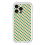 スリムプロテクションプレミアムケース with MagSafe［ Small Stripe - Green × Orange ］