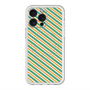 スリムプロテクションプレミアムケース with MagSafe［ Small Stripe - Green × Orange ］