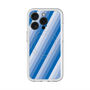 スリムプロテクションプレミアムケース with MagSafe［ Middle Stripe - Blue ］