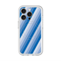 スリムプロテクションプレミアムケース with MagSafe［ Middle Stripe - Blue ］