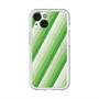 スリムプロテクションプレミアムケース with MagSafe［ Middle Stripe - Green ］