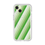スリムプロテクションプレミアムケース with MagSafe［ Middle Stripe - Green ］