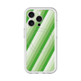 スリムプロテクションプレミアムケース with MagSafe［ Middle Stripe - Green ］
