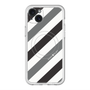 スリムプロテクションプレミアムケース with MagSafe［ Big Stripe - Black × Gray ］