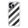 スリムプロテクションプレミアムケース with MagSafe［ Big Stripe - Black × Gray ］