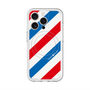 スリムプロテクションプレミアムケース with MagSafe［ Big Stripe - Red × Blue ］