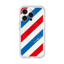 スリムプロテクションプレミアムケース with MagSafe［ Big Stripe - Red × Blue ］