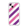 スリムプロテクションプレミアムケース with MagSafe［ Big Stripe - Purple × Pink ］
