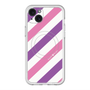 スリムプロテクションプレミアムケース with MagSafe［ Big Stripe - Purple × Pink ］