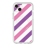スリムプロテクションプレミアムケース with MagSafe［ Big Stripe - Purple × Pink ］