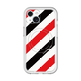 スリムプロテクションプレミアムケース with MagSafe［ Big Stripe - Red × Black ］