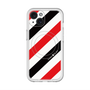 スリムプロテクションプレミアムケース with MagSafe［ Big Stripe - Red × Black ］