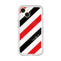 スリムプロテクションプレミアムケース with MagSafe［ Big Stripe - Red × Black ］