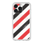 スリムプロテクションプレミアムケース with MagSafe［ Big Stripe - Red × Black ］