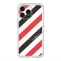 スリムプロテクションプレミアムケース with MagSafe［ Big Stripe - Red × Black ］