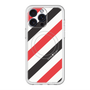 スリムプロテクションプレミアムケース with MagSafe［ Big Stripe - Red × Black ］