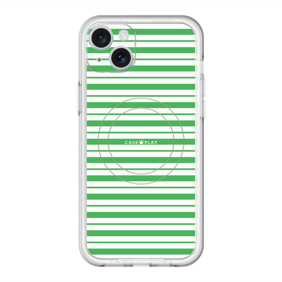 スリムプロテクションプレミアムケース with MagSafe［ Small Border - Green ］