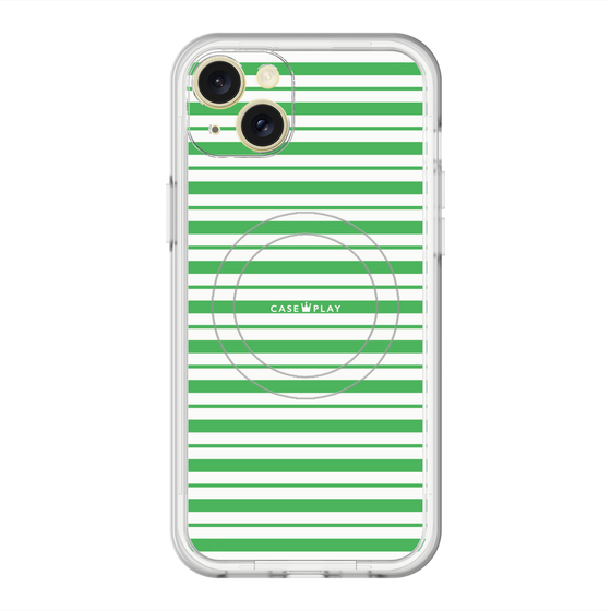 スリムプロテクションプレミアムケース with MagSafe［ Small Border - Green ］