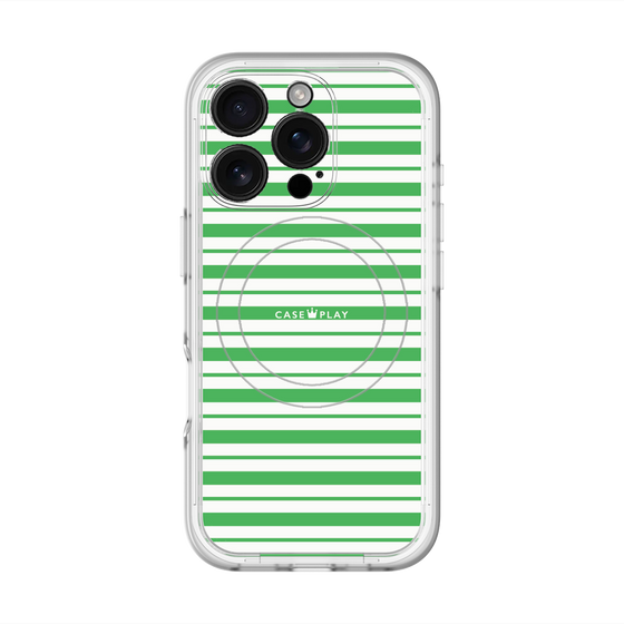 スリムプロテクションプレミアムケース with MagSafe［ Small Border - Green ］