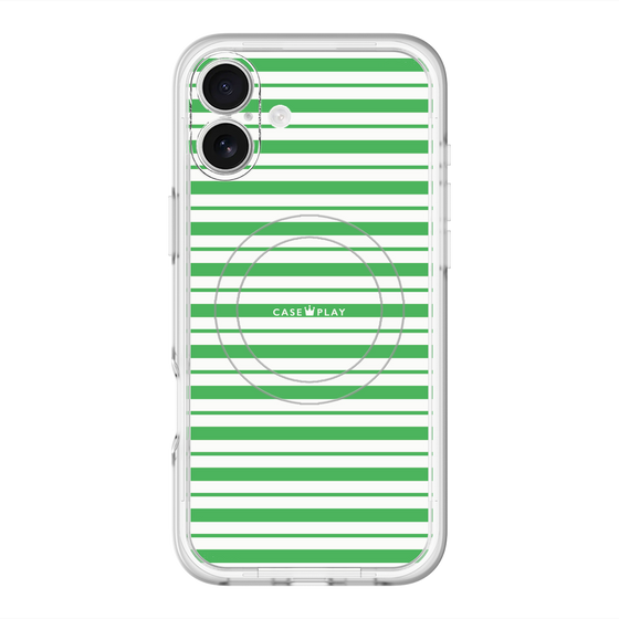 スリムプロテクションプレミアムケース with MagSafe［ Small Border - Green ］