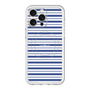 スリムプロテクションプレミアムケース with MagSafe［ Small Border - Navy ］