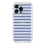 スリムプロテクションプレミアムケース with MagSafe［ Small Border - Navy ］