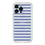 スリムプロテクションプレミアムケース with MagSafe［ Small Border - Navy ］