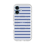 スリムプロテクションプレミアムケース with MagSafe［ Small Border - Navy ］