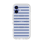 スリムプロテクションプレミアムケース with MagSafe［ Small Border - Navy ］