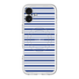 スリムプロテクションプレミアムケース with MagSafe［ Small Border - Navy ］