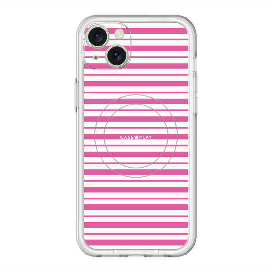 スリムプロテクションプレミアムケース with MagSafe［ Small Border - Pink ］