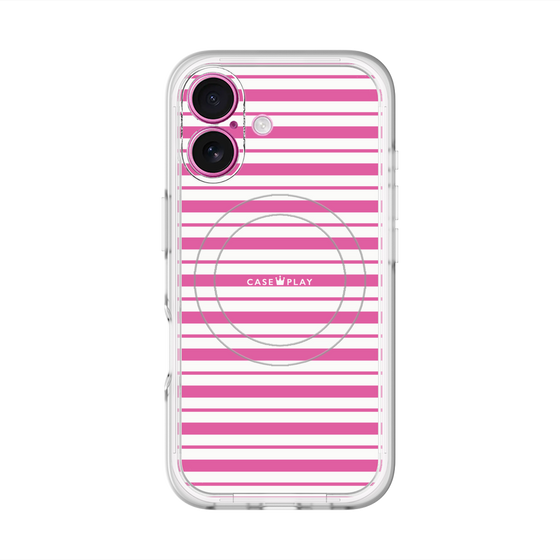 スリムプロテクションプレミアムケース with MagSafe［ Small Border - Pink ］