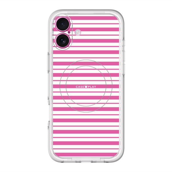 スリムプロテクションプレミアムケース with MagSafe［ Small Border - Pink ］