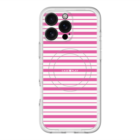 スリムプロテクションプレミアムケース with MagSafe［ Small Border - Pink ］