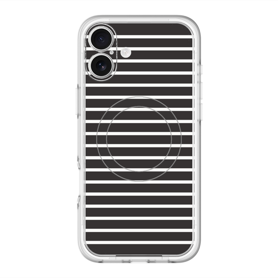 スリムプロテクションプレミアムケース with MagSafe［ Middle Border - Black ］