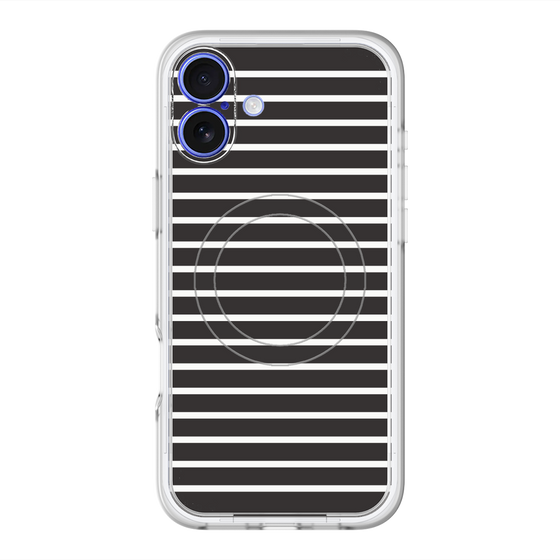スリムプロテクションプレミアムケース with MagSafe［ Middle Border - Black ］