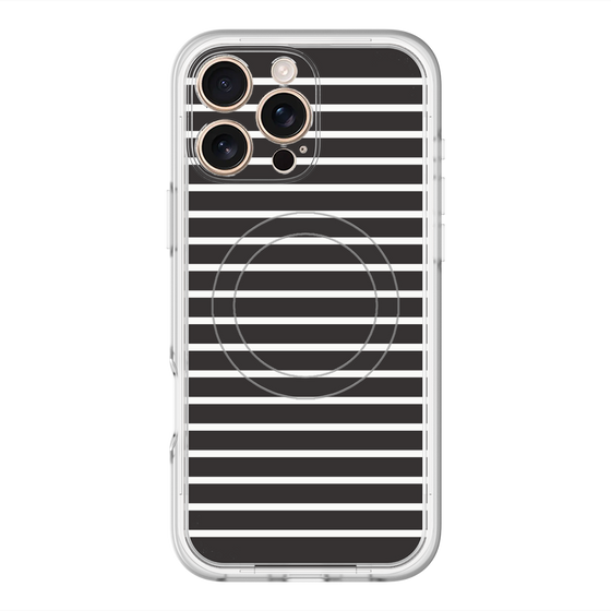 スリムプロテクションプレミアムケース with MagSafe［ Middle Border - Black ］